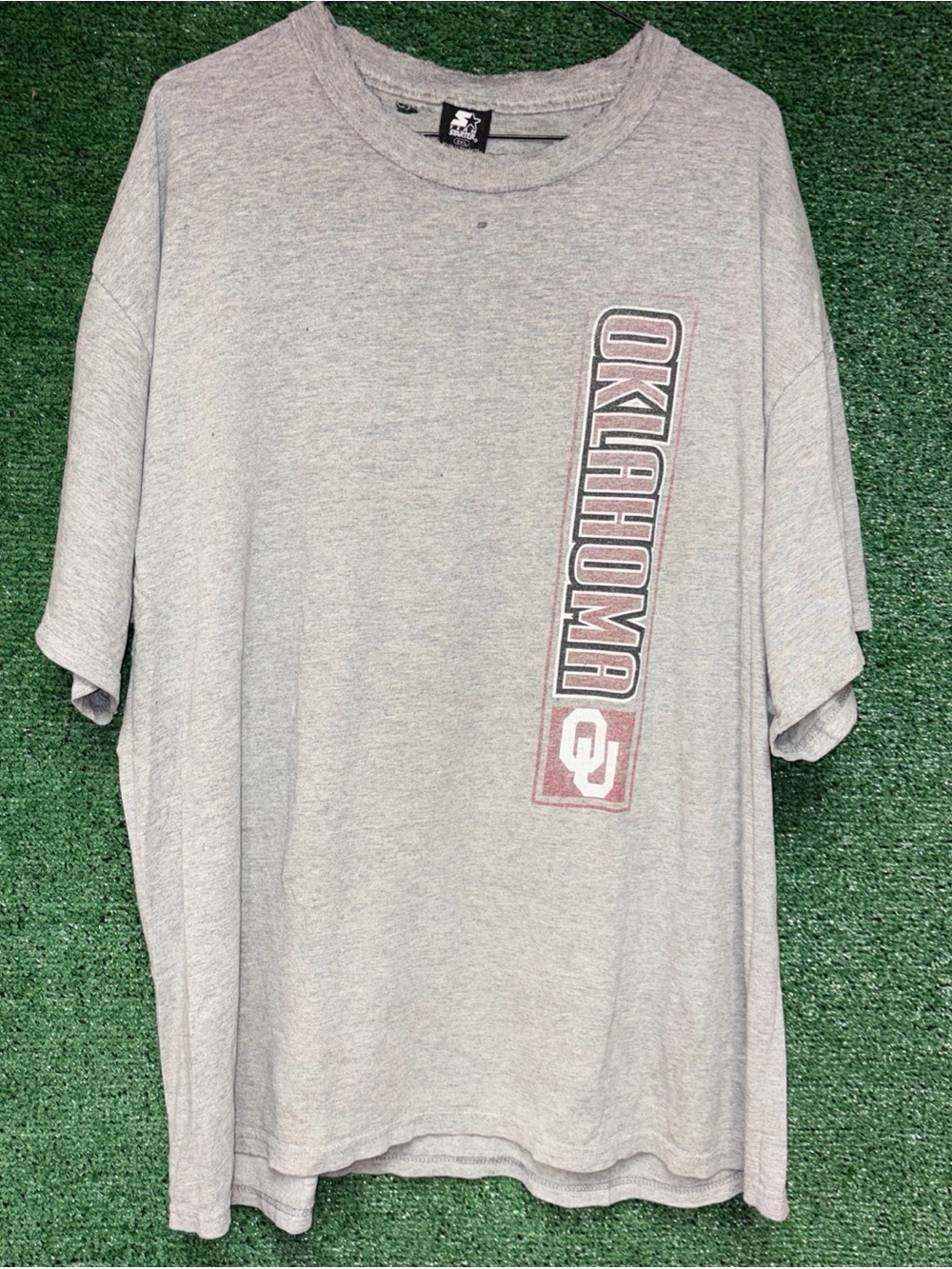 Oklahoma Sooners Vintage Y2K DISTRESSED Gray Starter Shirt XXL